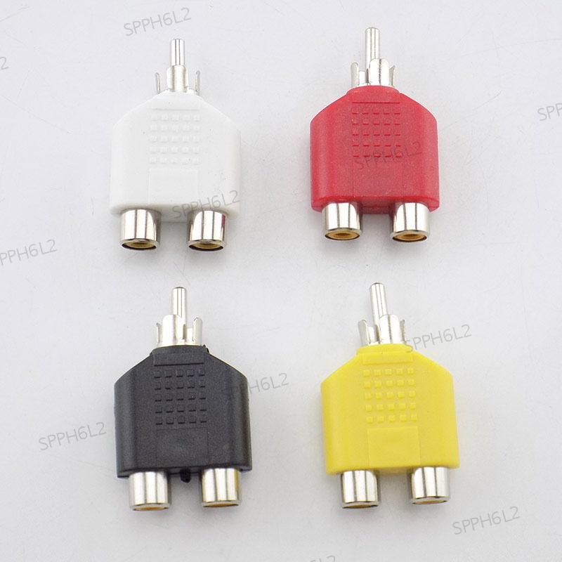 4pcs Male to Female 3.5mm RCA Jack Y Splitter AV Audio Video Plug ...