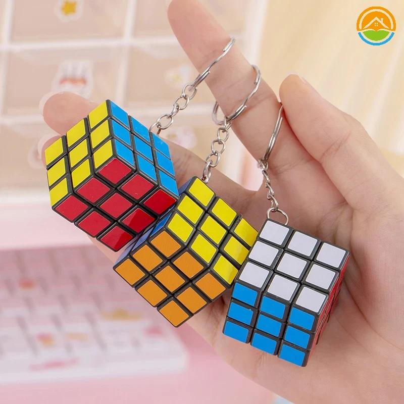 Mini Fun Puzzle Cube Keychains - 12 Pc.