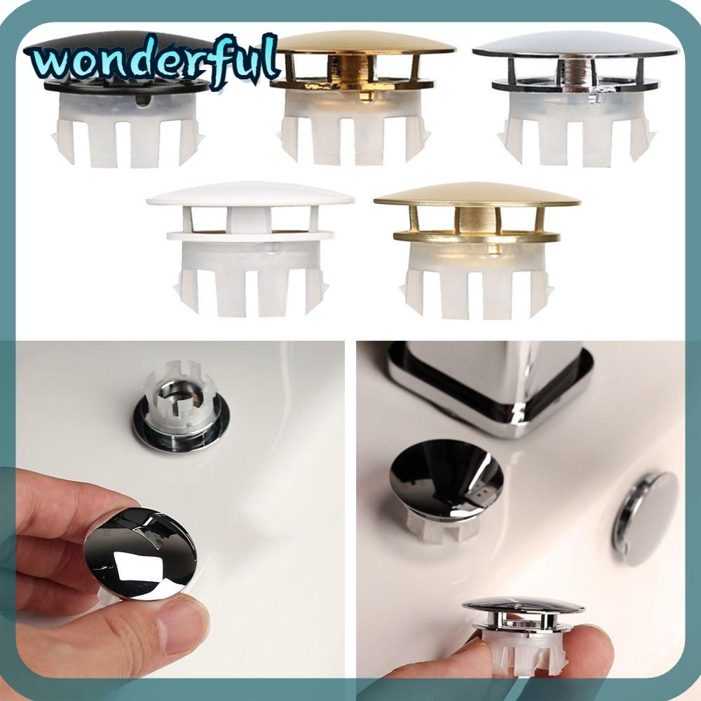 WONDER Sink Overflow Covers, double layer Copper Wash Basin Overflow