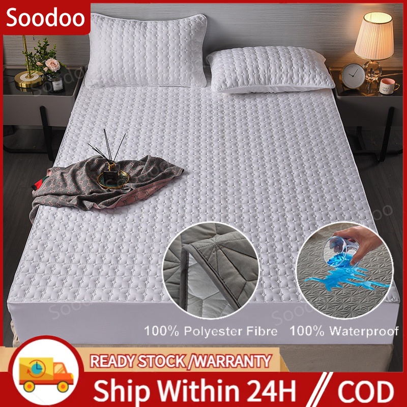 Waterproof Mattress Protector Quilted Mattress Cover Cotton Fabric
