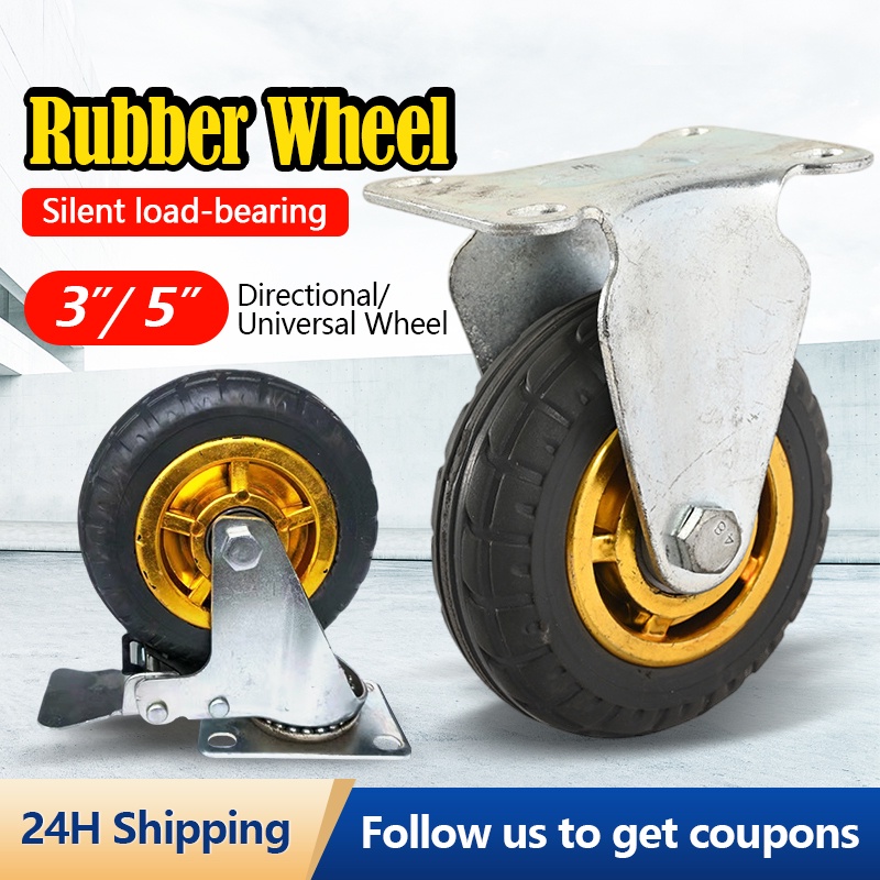 3/5 Inch Heavy Caster Wheel Noise Reduction Wear -Resistant Reduction ...