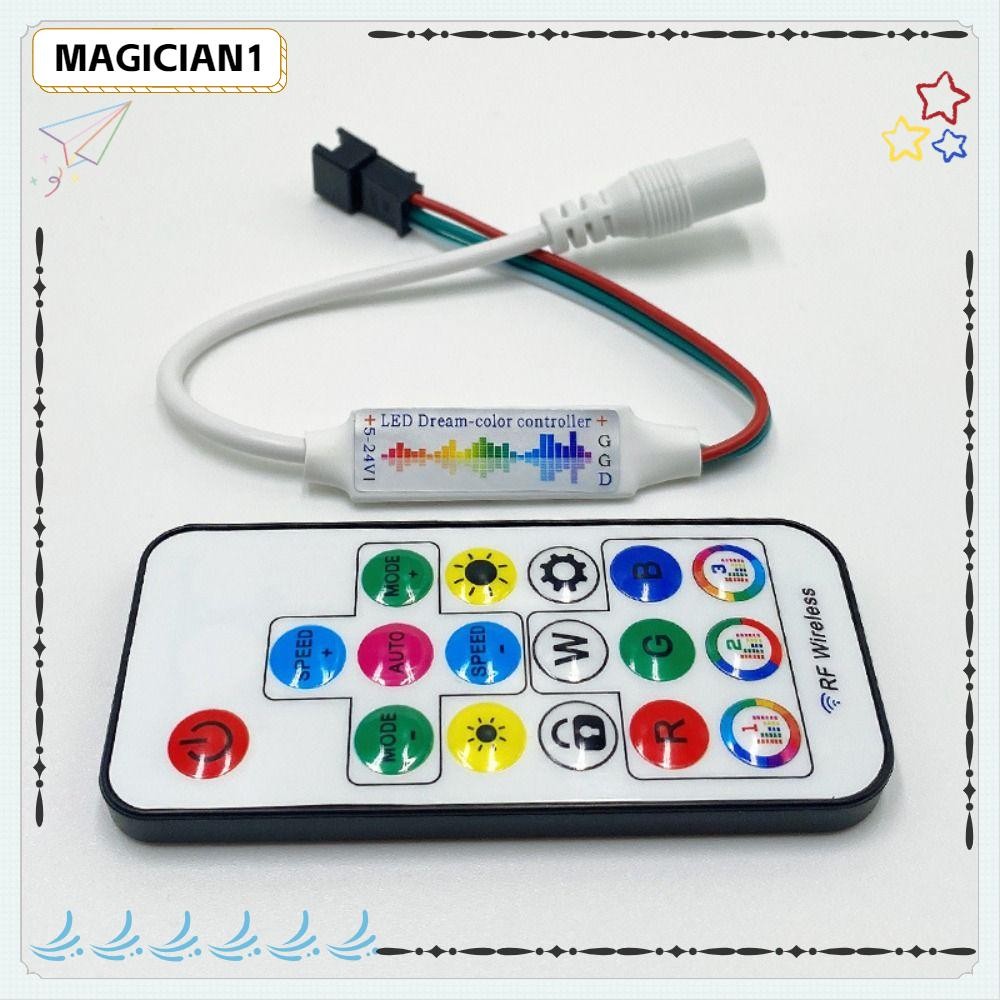 MAGICIAN1 Led Strip Light, 3Pin 17Keys Music Led Controller ...