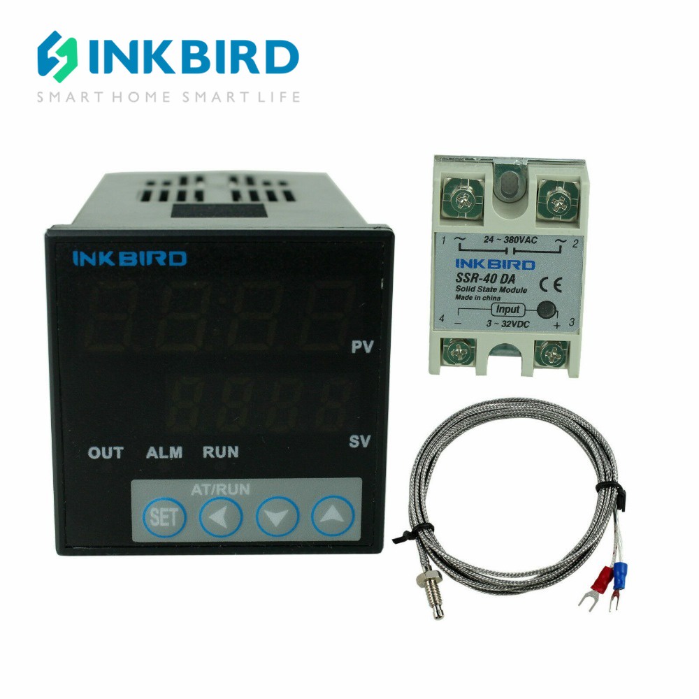 ITC-308 Manual Inkbird AC 100-220V ITC-100VH Outlet Digital PID Thermostat Temperature Controller, DA 40A SSR, K Thermocouple, White Heat Sink Inkbird Itc 100vh - Foto 7