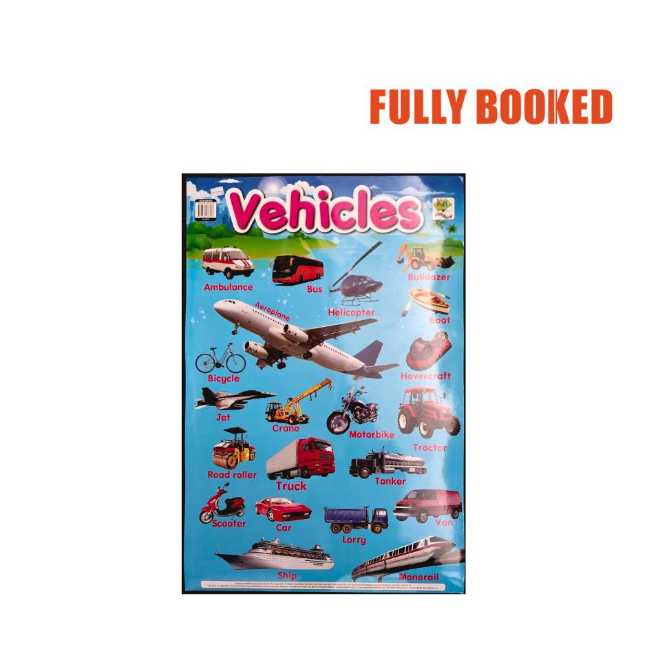 Kiddibird Vehicles Wall Chart Shopee Philippines