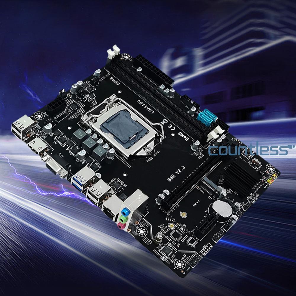 H81 Motherboard Kit LGA 1150 DDR3 MATX USB2.0 SATA3.0 Dual Channels