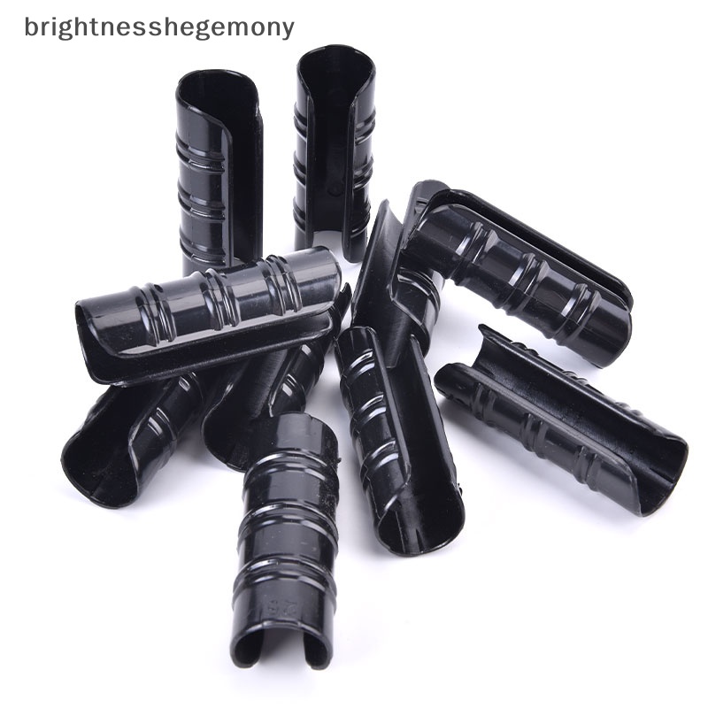 brightnesshegemony 10x Greenhouse Plastic Black Snap Clamp for PVC Pipe