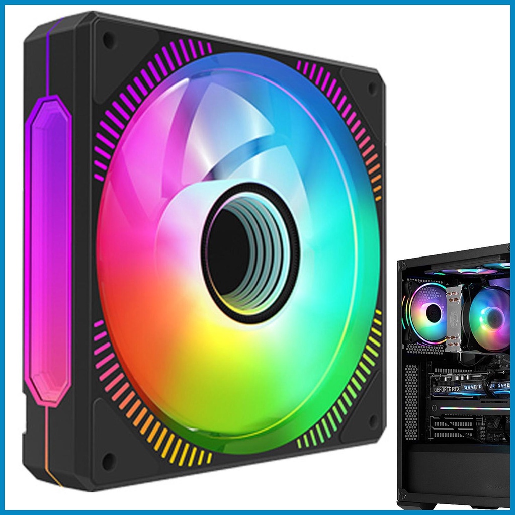 ARGB CPU Cooler Fan 5V 3 Pin Lighted Computer Fan Light Up PC Fans