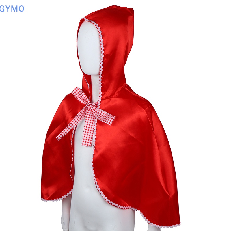 [cxGYMO] Little Red Riding Hood Costume Cape Dress Up Halloween Capelet Cosplay Cloak HDY