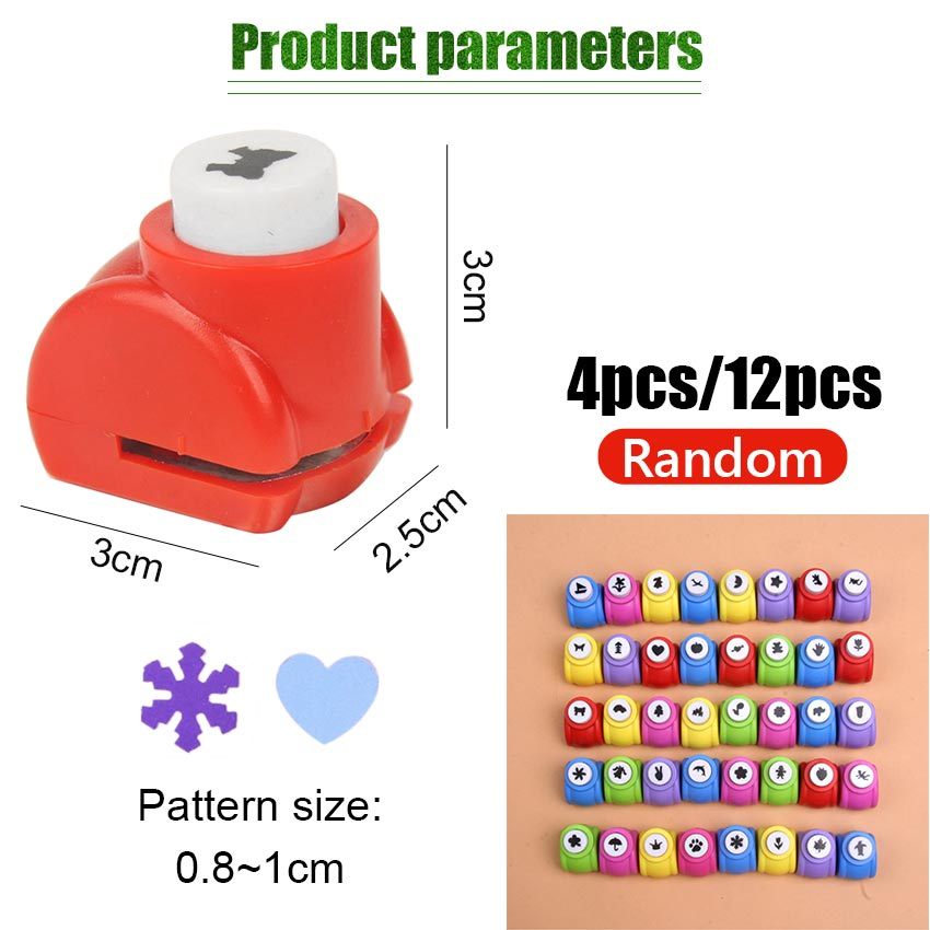 4/12PCS Mini Scrapbook Punches Handmade Cutter Card Craft DIY Flower ...
