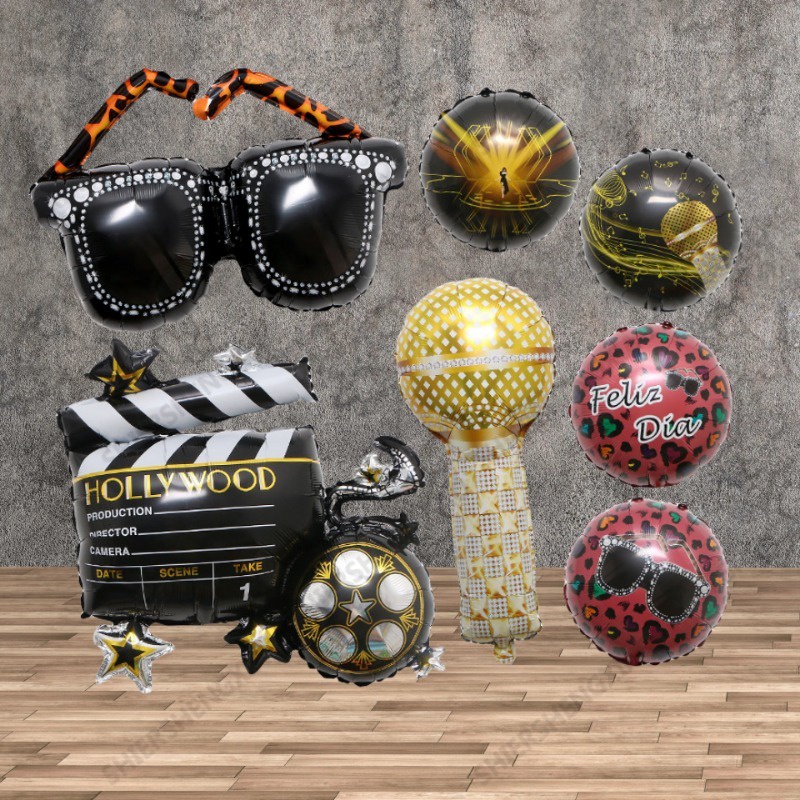 Movie Night Cinema Balloon - Large 74x71cm Foil Balloon For Hollywood, Film, Birthday Party Decor (Helium Or Air) 3 thumbnail image