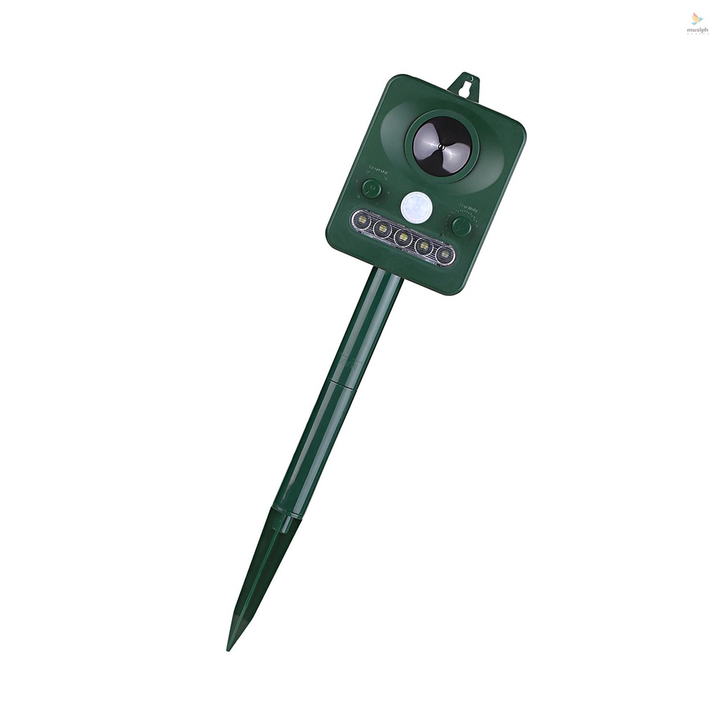 [Musl] Solar Ultrasonic Pest Repeller Outdoor Animal Repeller with ...
