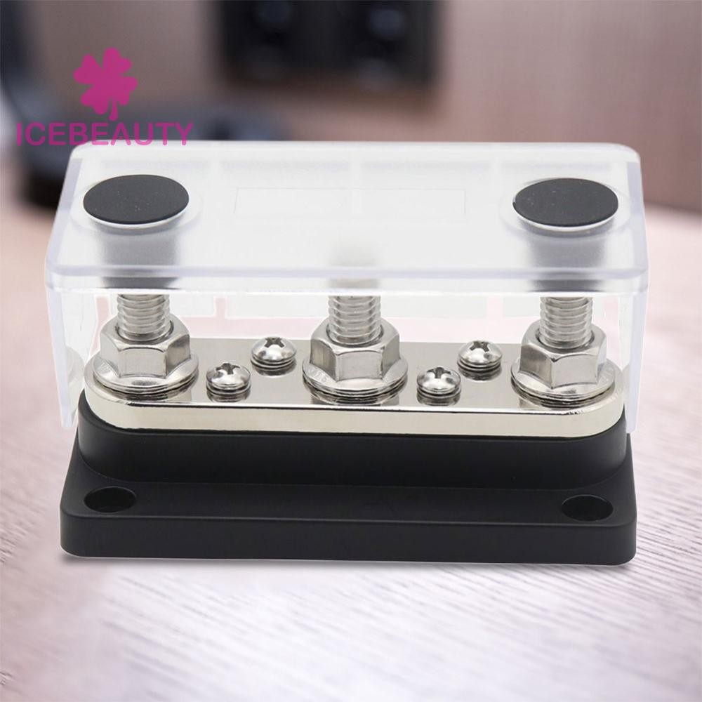 300A Busbar Terminal Block 3/8 Studs Bus Bar Box 3+4 Way Busbar Power ...