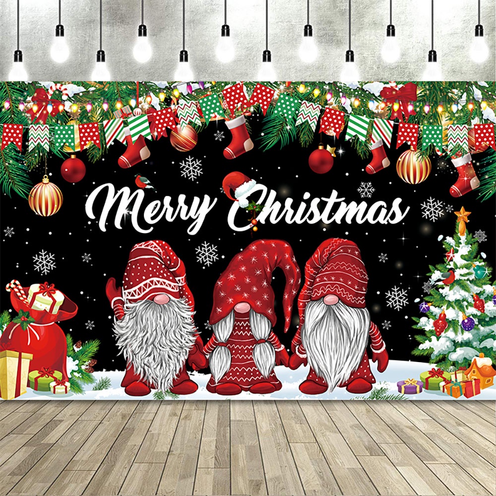 Merry Christmas Background Cloth Banner 2024 New Year Xmas Decoration ...