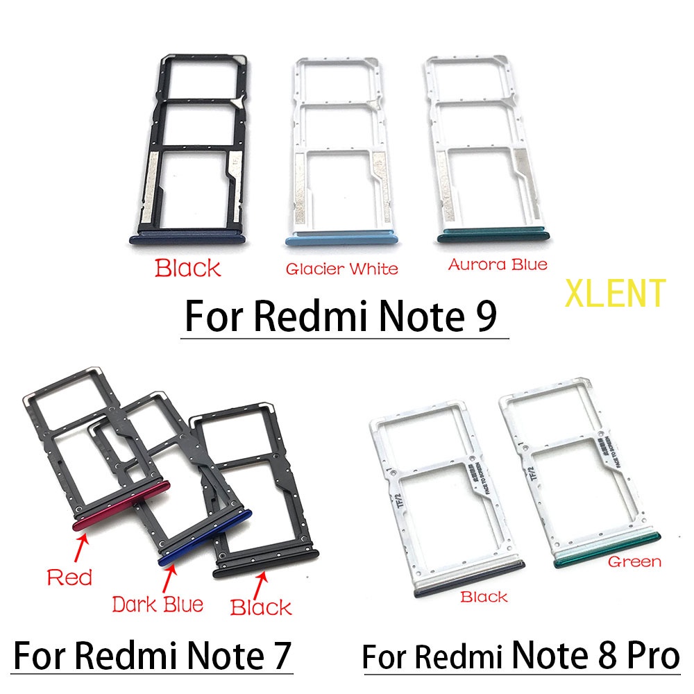 New For Xiaomi Redmi Note 7 8 9 Pro Micro Nano SIM Card Holder Tray ...