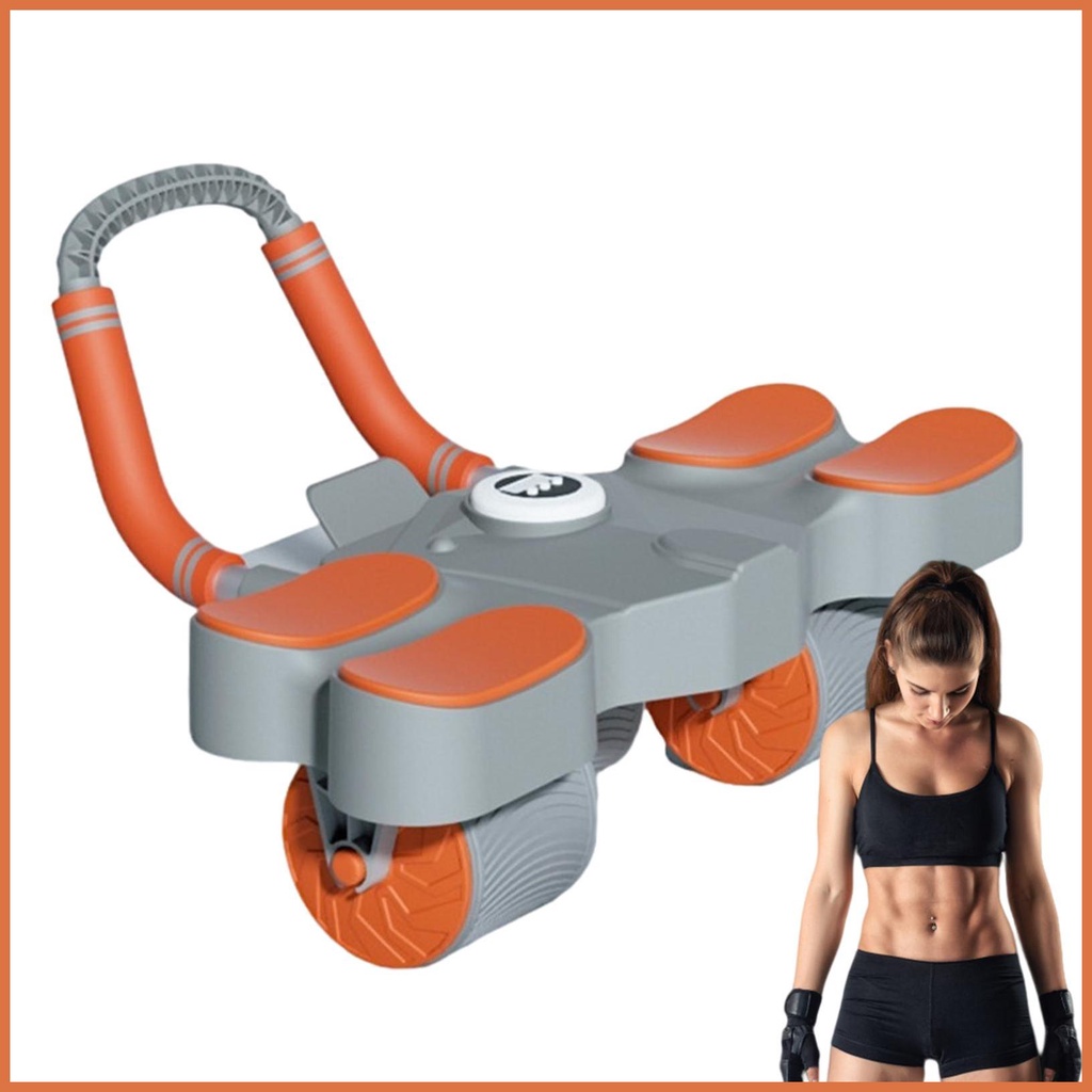 Rebound Abdominal Wheel 3 Gears Automatic Rebound Ab Roller with Elbow