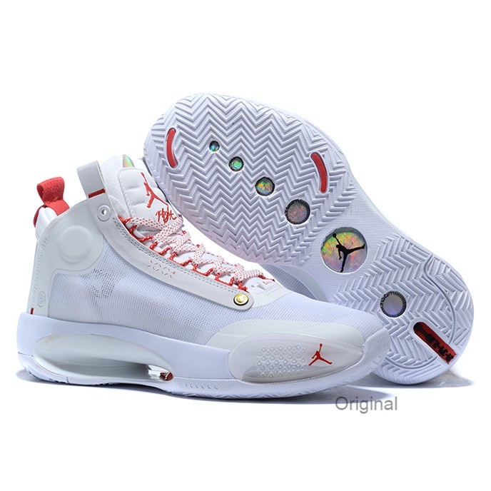 COD Air Jordan 34 “White Varsity Red Gold” Basketball Shoes For Men OEM  Fashion Sport Sneakers | Shopee Philippines