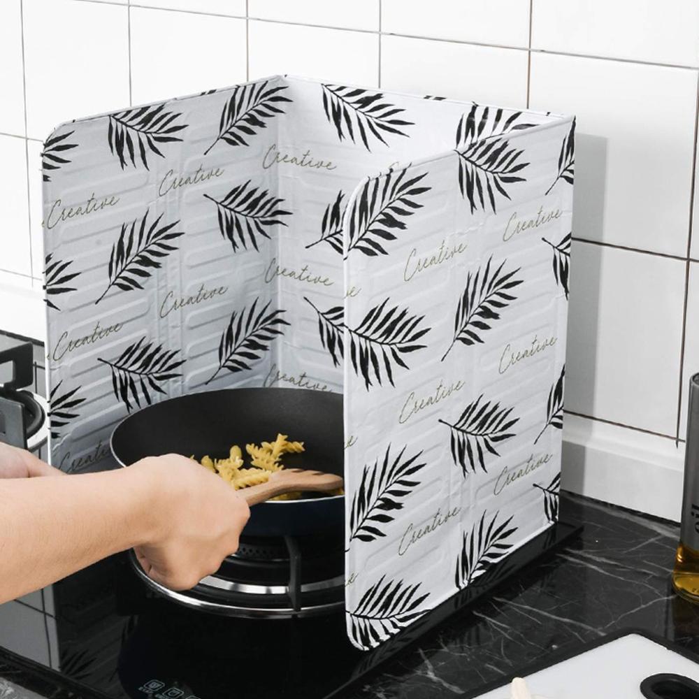 HW Aluminium Foil Kitchen Oil Anti Splatter Shield Guard Cooking Frying ...