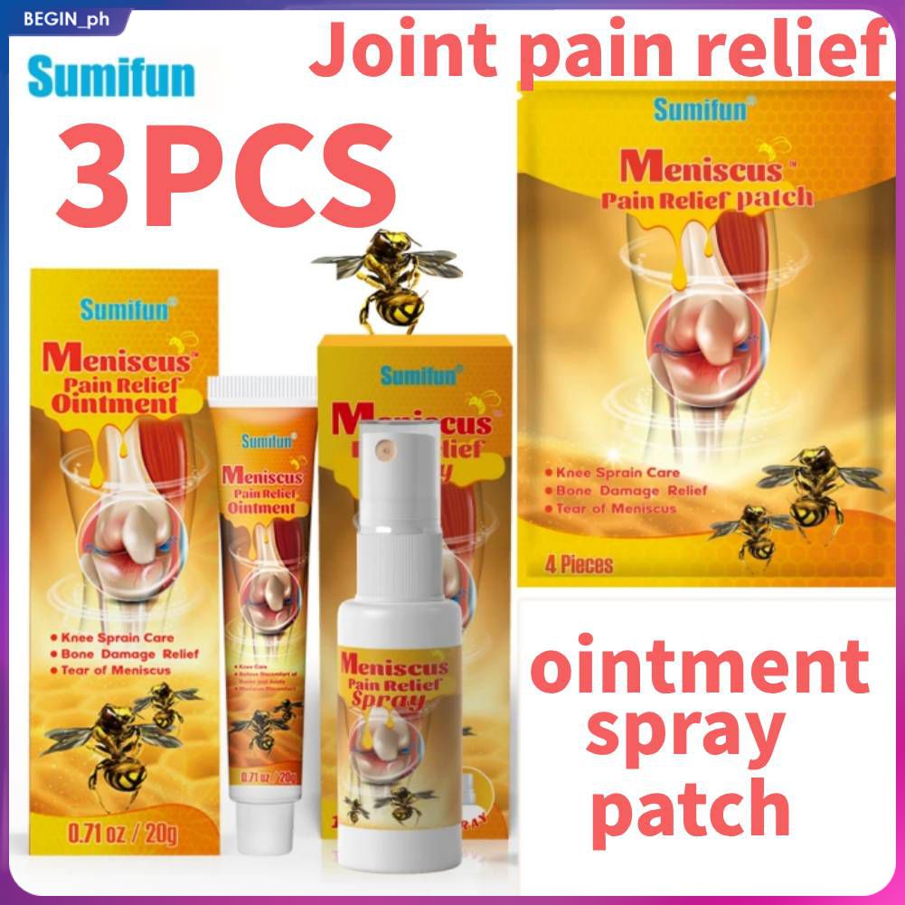 3PCS Sumifun Bee Venom Joint Care Set Ointment Spray Patch Synovitis ...