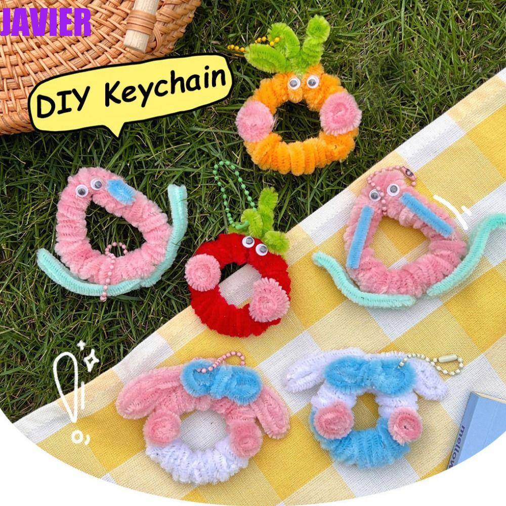 JAVIER Doughnut Cinnamoroll Plush Keyring, Plush Stuffed Pipe Cleaner