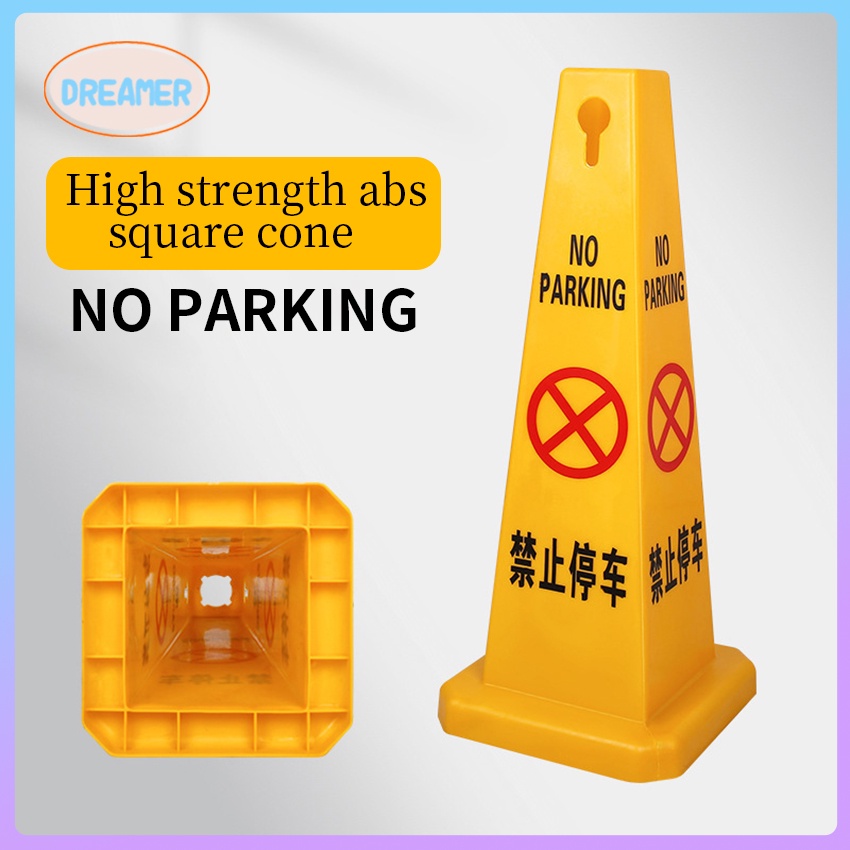 Four Sided Floor Sign Cone No Parking / Wet Floor Signage Warning Road ...