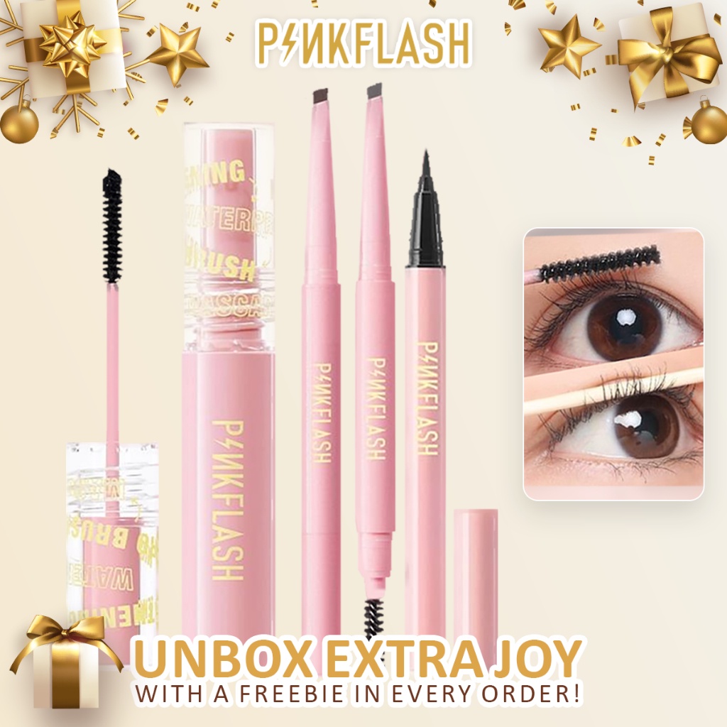 ♟Pinkflash 3PCS Eyes Makeup Set Eyebrow Eyeliner Mascara Waterproof