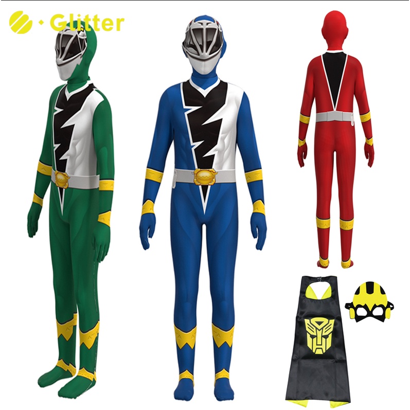 Super Sentai Kyoryu Dragon Zyuranger Rangers Cosplay Costume for Kids ...