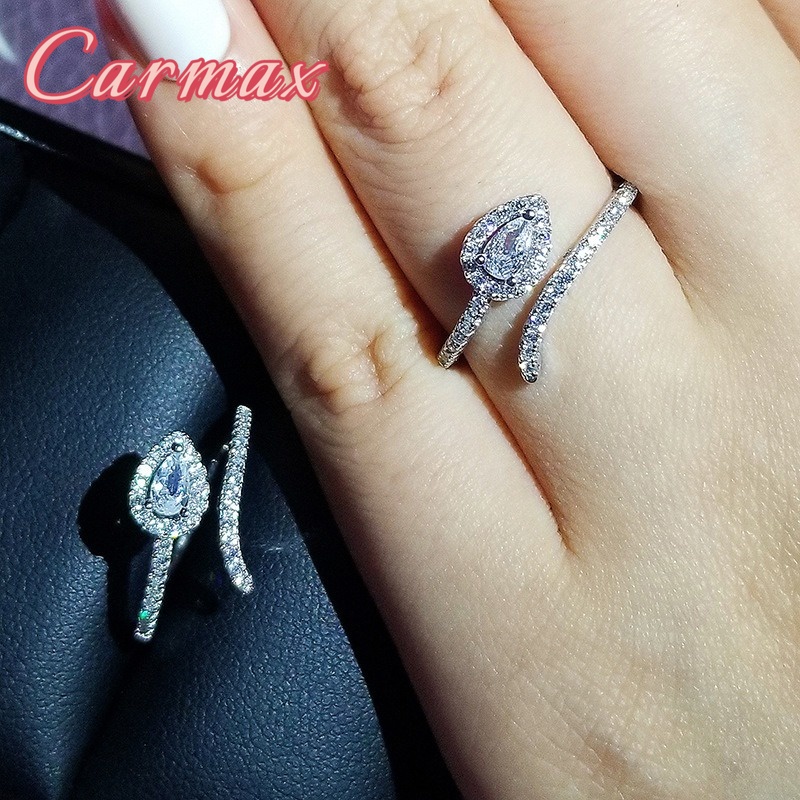 925 Sterling Silver Irregular Drop-Shaped Open Ring | Shopee Philippines