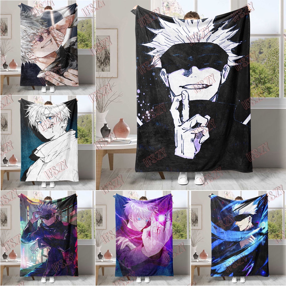 Satoru Gojo Flannel Blanket Anime Jujutsu Kaisen Single Single Side ...