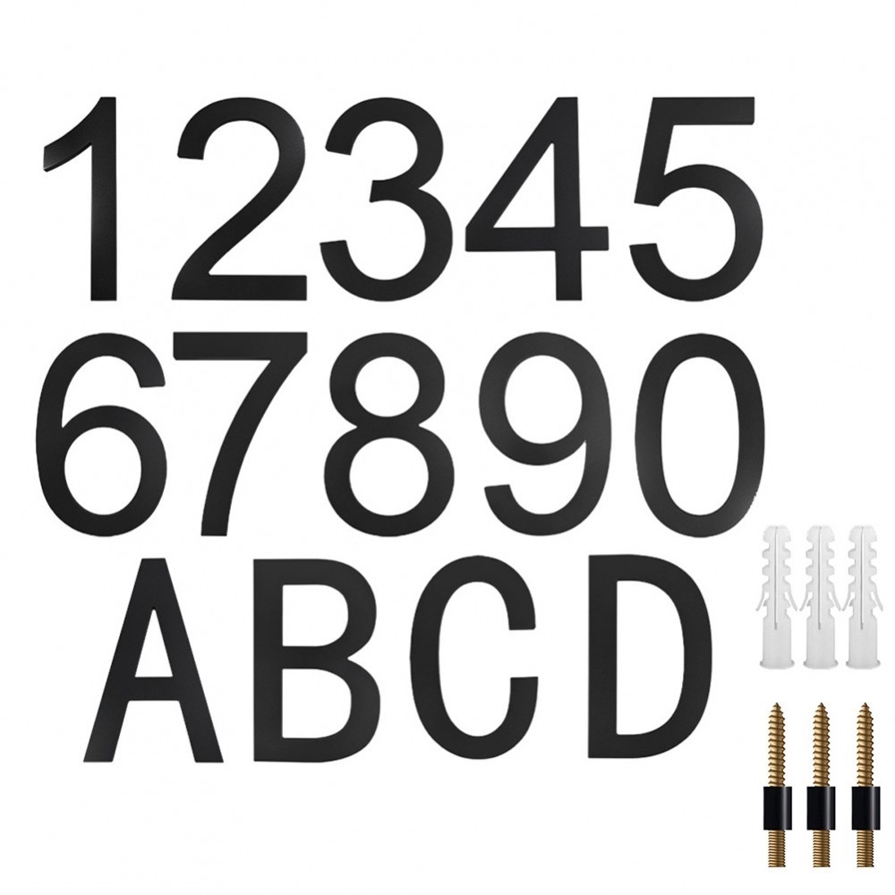 Modern Style Floating House Numbers in Black for Home Garage Gate ...
