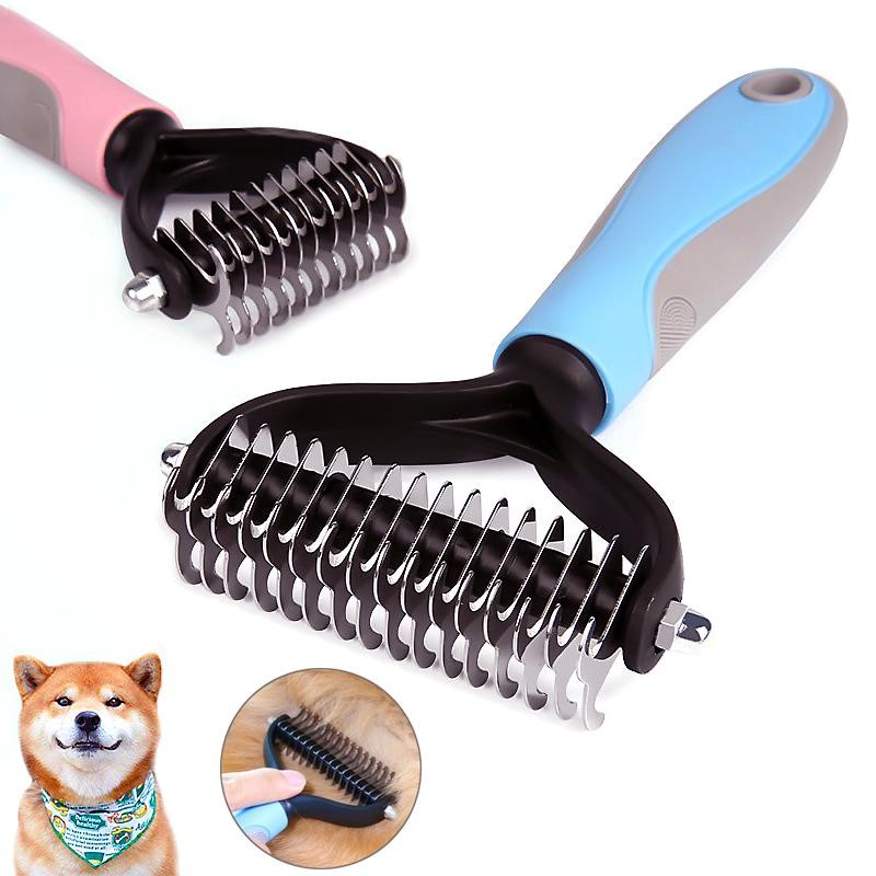 Garfeel Daddy Dog Comb Cat Brush Pet Hair Removal Comb for Dogs Cats ...