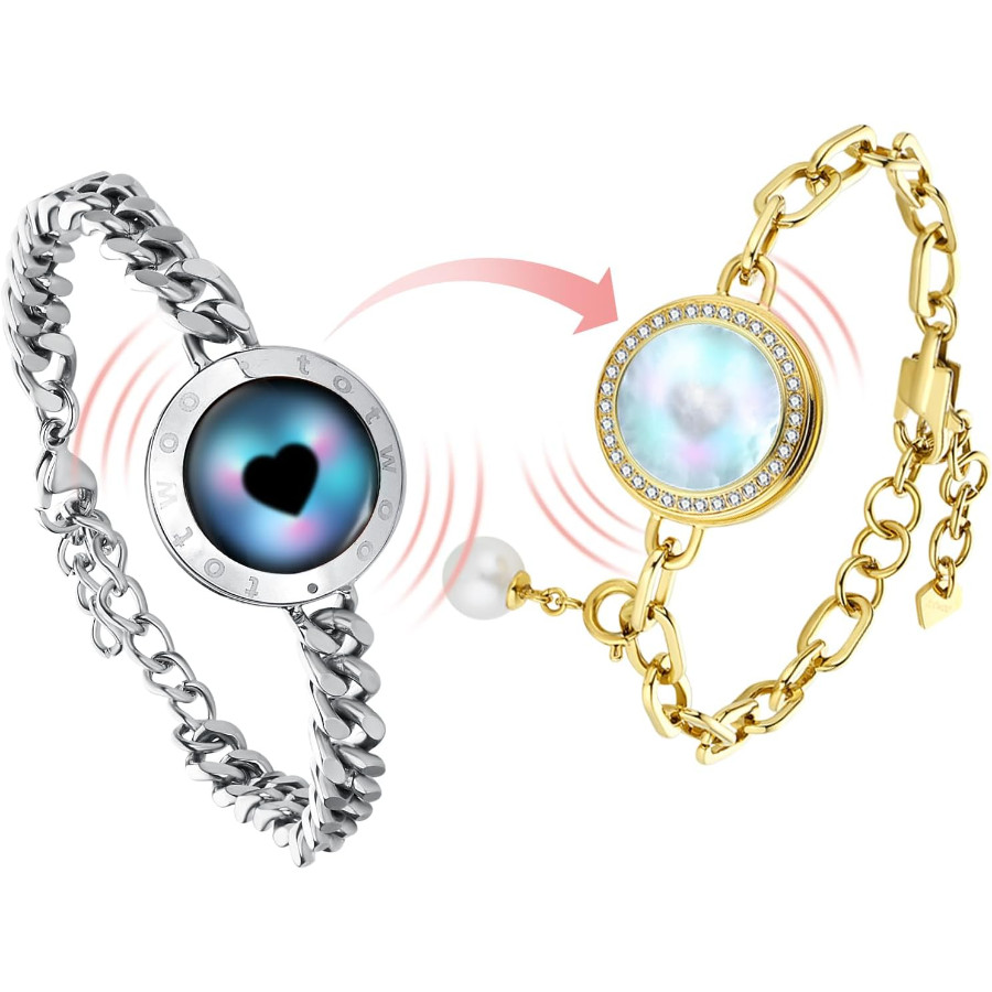 bracelet for couples that vibrate Couple Bracelet Long Distance Touch Love Vibration main image 1