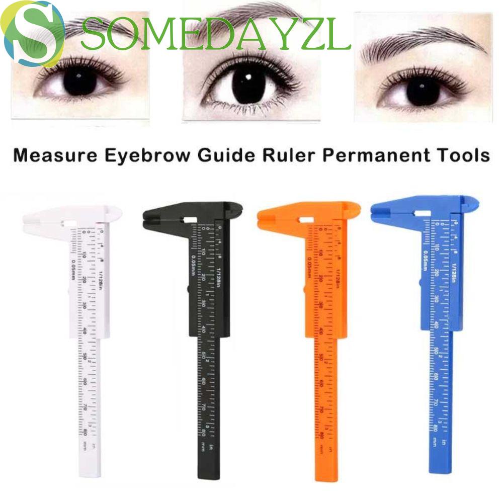 SOMEDAYZL Eyebrow Measuring Ruler Plastic Makeup Tools Sliding Design ...