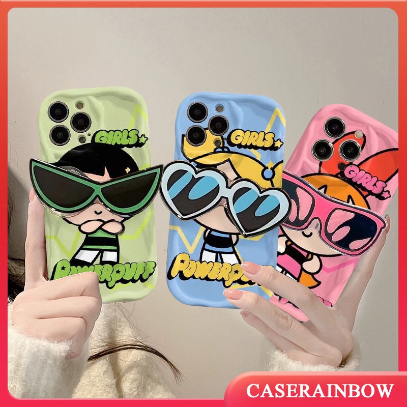 The Powerpuff Girls Cool Eyeglasses 3D Wavy Grain Phone Case Compatible ...