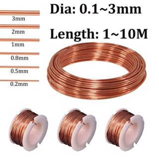 1kg Pure Copper Wire Round Copper Wire Solid Conductive Dia 0.2mm to 5mm