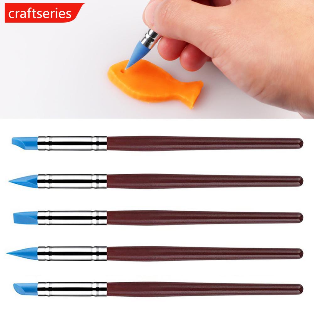 CRAFTSERIES 5Pcs/Set Pottery Clay Soft Embossing Pen Sculpture Plastic ...