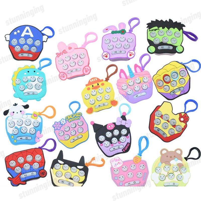 Pop It Quick Push Game Machine Keychain Sanrio Fidget Kids Games Toys ...