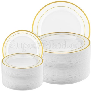 9inch Heavy Duty Paper Plates, 50Pcs Disposable Party Plates Duty Sturdy  Appetizer Plates