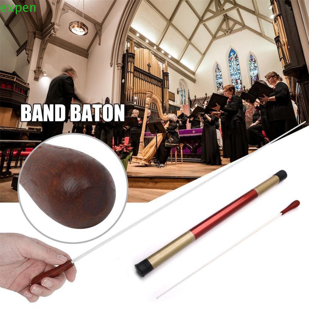 EXPEN Conductor Stick, Fiber Tube Ebony Wood Orchestra Band, Rhythm Music Wand Rosewood Pear