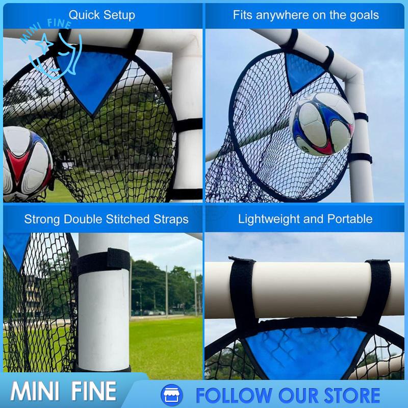 [ Soccer Top Bins Soccer Target Goal Net with Highlighted Scoring Zones