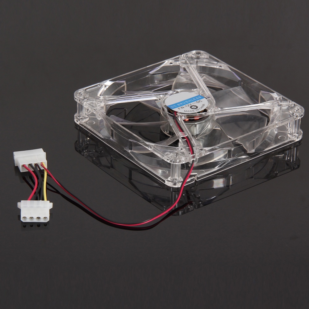 140mm 4-Pin PWM PC Computer Case CPU Cooler Cooling Fan with Red LED ...