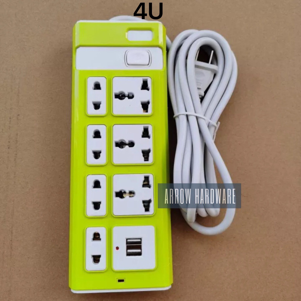 Heavy Duty Extension Cord With Multiple Universal Socket and 2 USB Port