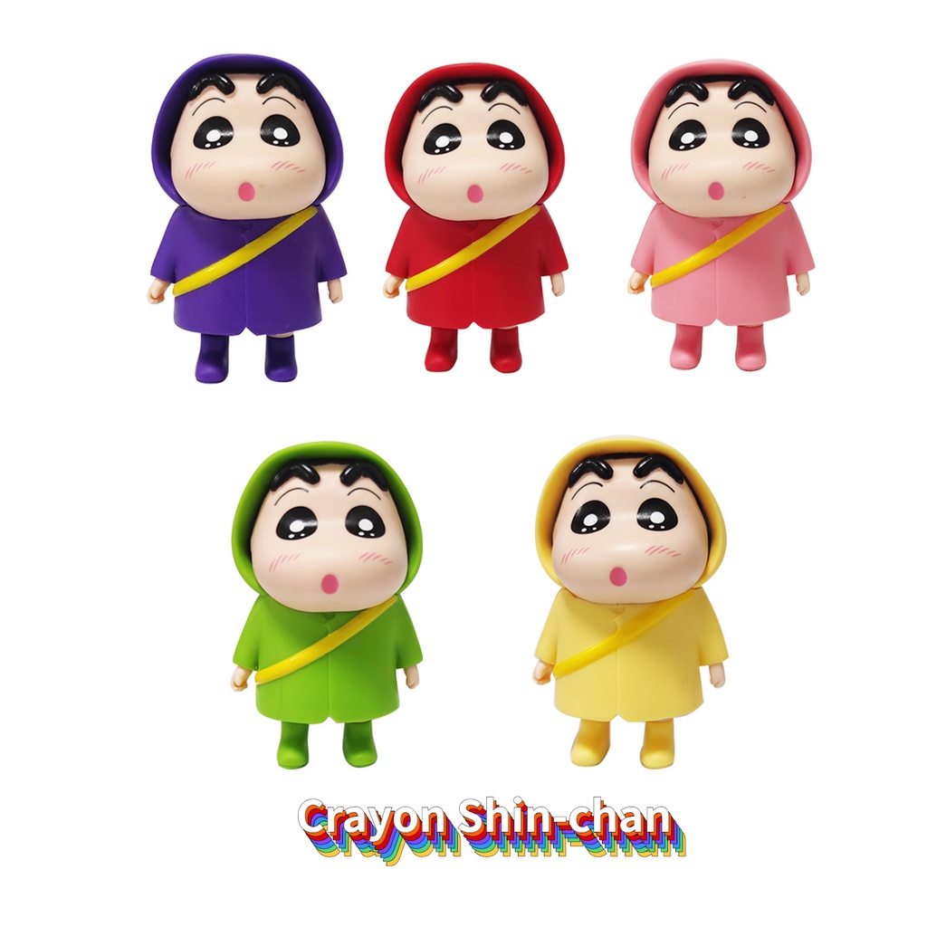 Crayon Shin-chan Shinnosuke Nohara Chibi Wear A Raincoat Five Colors ...