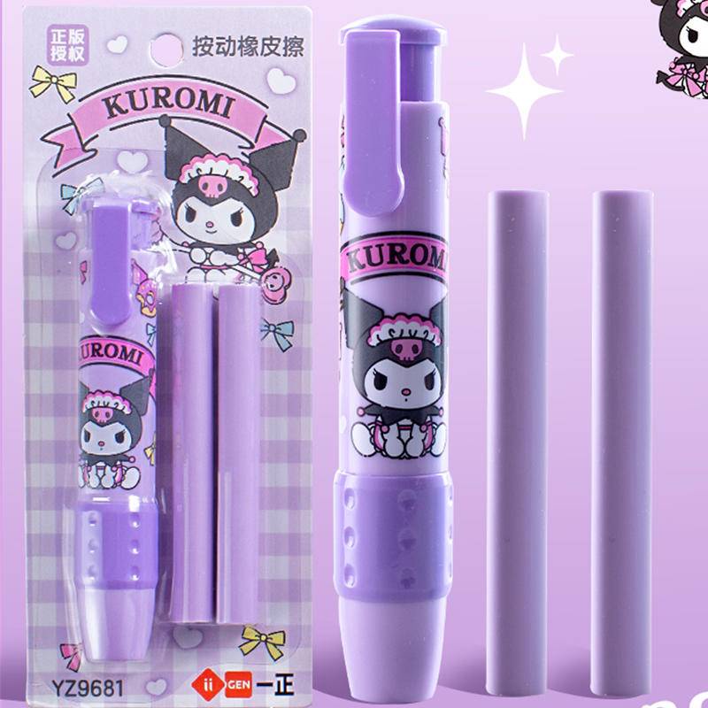3Pcs/lot Sanrio Kawaii student eraser Anime pattern press rubber eraser ...