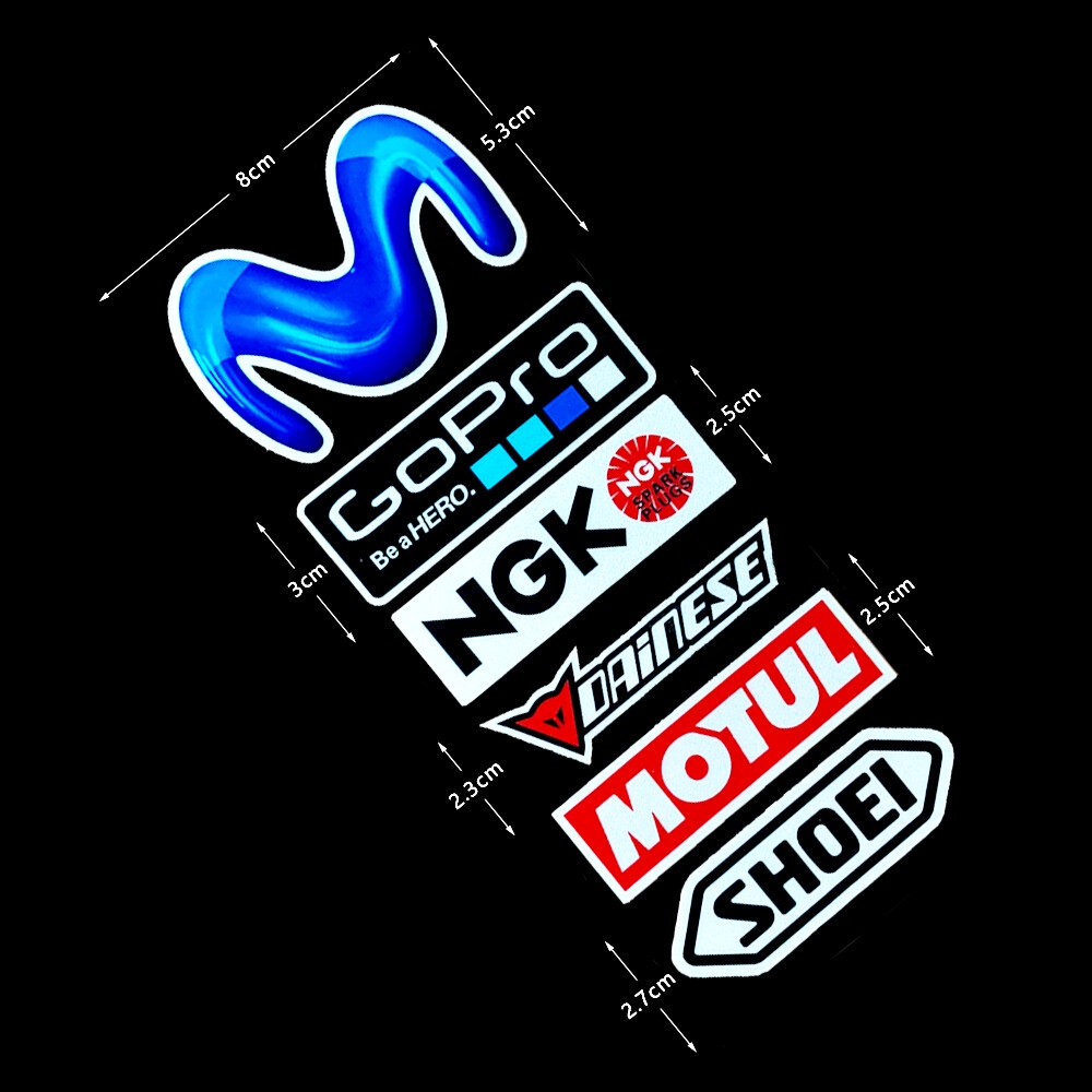 Reflector Motorcycle Sponsor Logo Vinyl Glossy Top Box Sticker for ...