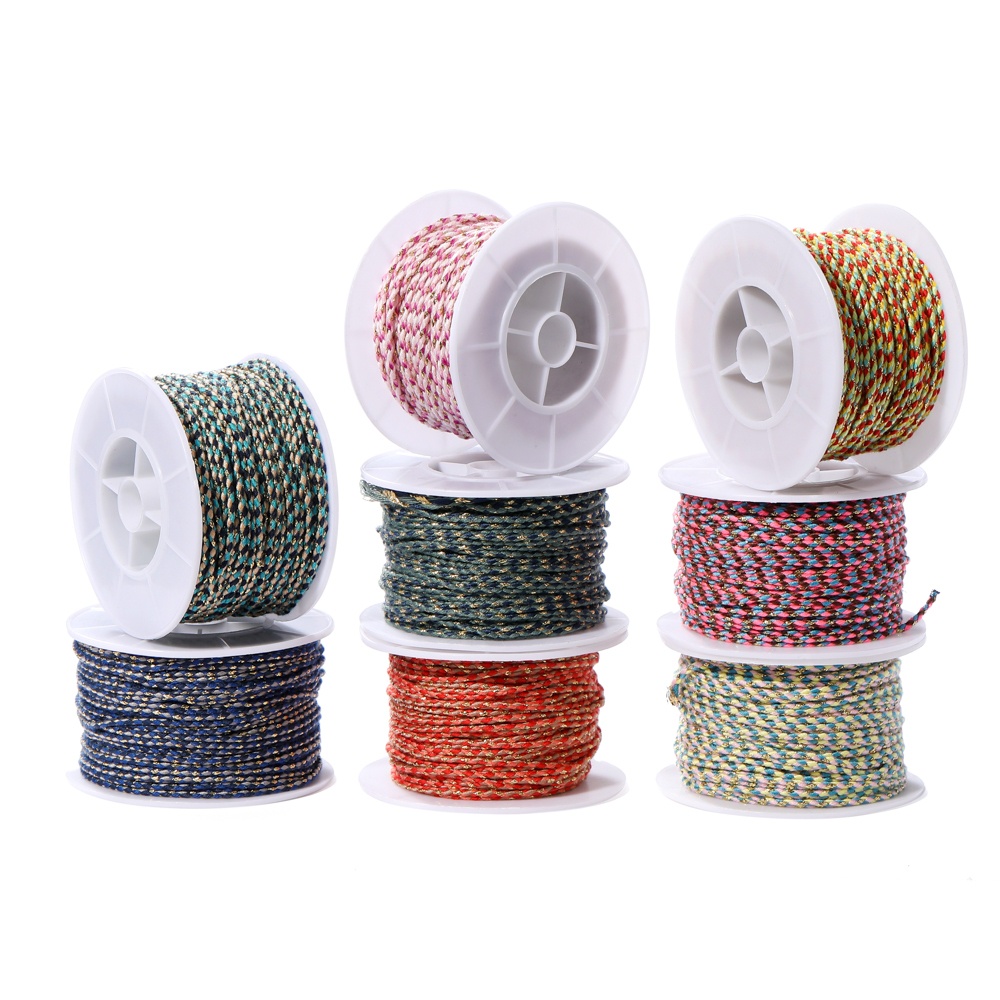 St.kunkka 25M 2mm Gold Wire Braided Thread Pure Cotton Material Braided ...