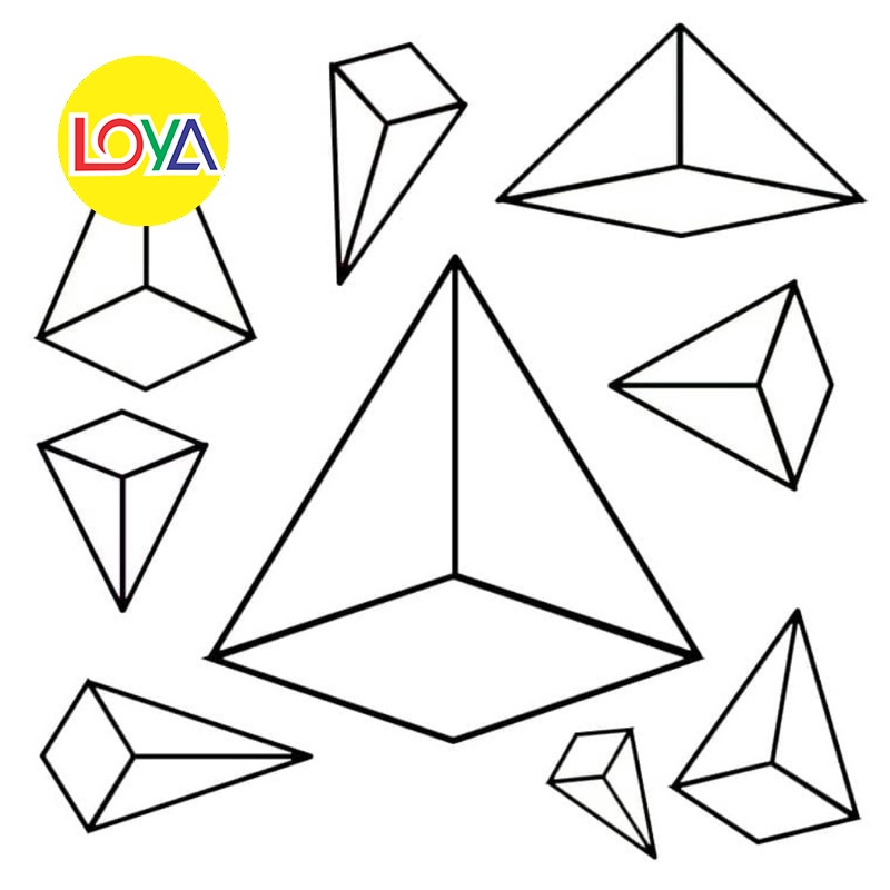 Shapes - Set of 20 A4 A5 Coloring Pages for Wax, Pencil Coloring ...