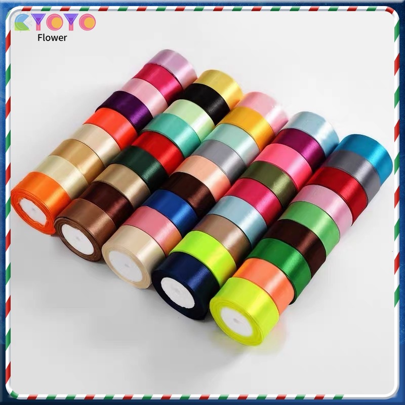 4cm 25 Yards Roll Satin Ribbon Roll Gift Packaging Ribbon Flower