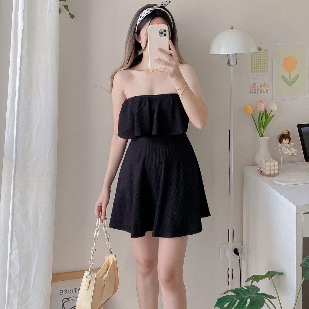 JT Fashion Jazmine tube Skater Dress Shopee Philippines