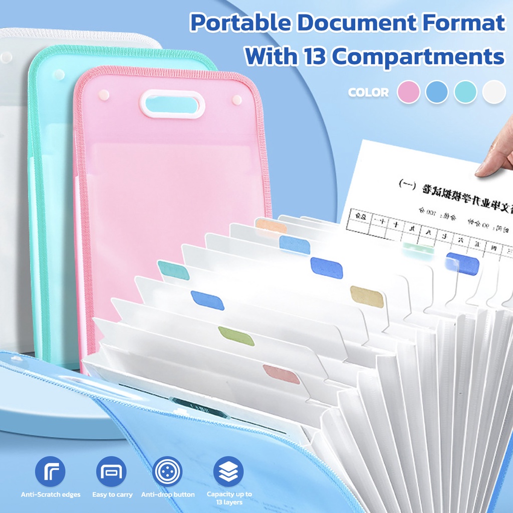 Folder File Organizer Expanding File Folder Clear Book 13 layer test