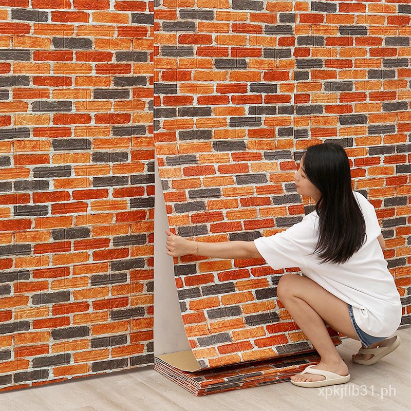 Foam Bricks Wallpaper sticker 3D Wallpaper Adhesive Wall decor